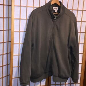 L.L.BEAN KATAHDIN IRON WORKS green full zip heavy sweatswhirt XXL reg FLAWS